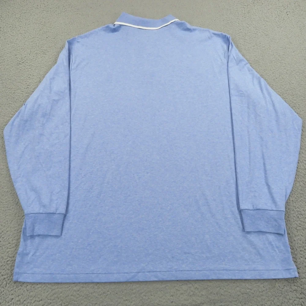 Polo Ralph Lauren Polo Shirt 3XLT Mens Soft Light Heather Blue White Tipped Pony